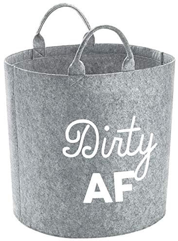 Hippowarehouse Dirty AF Name Toys and Teddies Basket Babies Kids bedroom Foldable Storage Premium Felt 20 Litre or 50 Litre