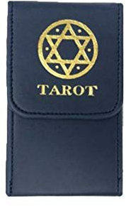 Tarotkarten Box, Tarot Aufbewahrungsbox, doppelschichtige tragbare Aufbewahrungshülle aus Leder für Tarot Deck Poker Card Aufbewahrung Tarotliebhaber