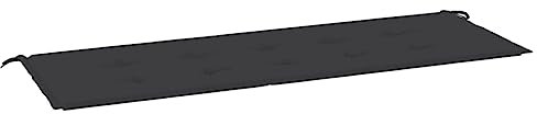 vidaXL Gartenbankauflage, Bankauflage Sitzkissen Outdoor, Polsterauflage Auflage für Gartenbank, Bankpolster Bankkissen, Schwarz 150x50x4cm Oxford-Gewebe