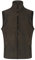 WALKER AND HAWKES Hampton - Herren Fleece-Weste mit Rändern aus Leder - Olivgrün - M