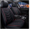JDWBT Autositzbezüge Set Leder,Autositzschoner Set Universal,Schonbezüge Auto Komplettset 5-Sitze,Sitzbezüge Auto-Schwarz Rot (schwarz rot)