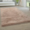 Paco Home Hochflor Teppich Wohnzimmer rutschfest Fellteppich Shaggy Flauschig Weich Modern Kunstfell Fell Imitat Einfarbig, Grösse:60x100 cm, Farbe:Beige