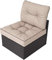 PillowPrim Gartenkissen auf gartenmöbel Rattan Gartenpolster Polsterauflagen Deko Kissen Auflage Polster Ersatzpolster für PE Rattansessel 70x70x42 Beige