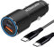 36W Caricabatterie Caricatore Auto USB C con Cavo per iPhone 15 16e/16 Pro/15 Pro Max/15 Plus,Samsung Galalxy A54 5G/A53 A52 A25 A35 A05S A55 A52S A51 A14 A15 A71 A72 S22 S21 S20 S23 Plus Ultra FE