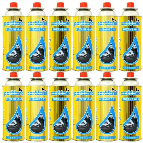 YORKSHIRE HOMEWARE BUTANE GAS BOTTLES CANISTERS FOR COOKER CAMPING HEATER BBQ (12)