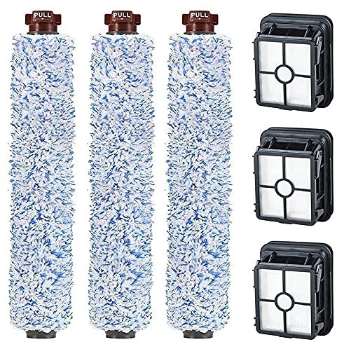 Doremi Zubehör für Bissell Crosswave 3-In-1,3 Bürstenrolle Und 3 Filter für Bissell Crosswave 3-in-1, Hartboden-Bürstenrolle und Filter, Ersatzteile/Austauschsets