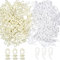 burkfeeg 200 pcs Ganci per Tende in Plastica, Ganci Tende Rinforzato a Forma di G and Ganci per Tende Scorrevoli per Binario, Bianco Ganci per Tenda per Porta, Tenda per Finestra e Tenda per Doccia