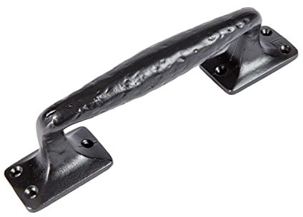 Hammer and Tongs - Forged Barn Door Handle - H205mm - Black