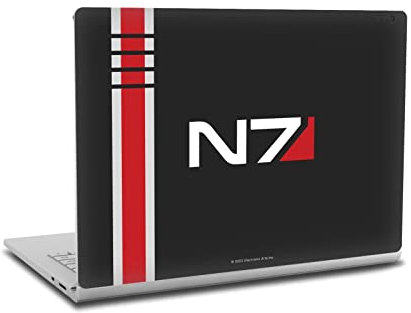 Head Case Designs Offizielle EA Bioware Mass Effect N7 Logo Grafiken Vinyl Haut Aufkleber Abziehbild Abdeckung kompatibel mit Microsoft Surface Book 2