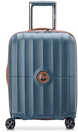 DELSEY Paris - CARROUSEL - Valise Cabine Rigide 55 cm x 40 cm x 20 cm - 34 L - S Slim - Bleu Outremer