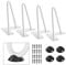 SMARTSTANDARD 6 Inch Heavy Duty Hairpin Furniture Legs, Metal Home DIY Projects for TV Stand, Sofa, Cabinet, etc with Rubber Floor Protectors White 4PCS
