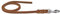 Fettlederleine 1m / 1,35m / 2,20m / 3m Chrom oder Messing ohne Handschlaufe (1m x 10mm Cognac Chrom Haken)
