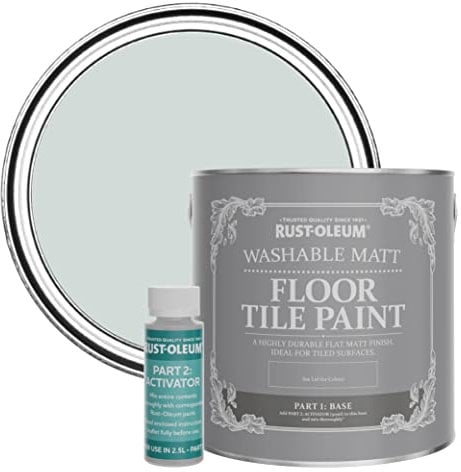 Rust-Oleum Grey Washable Matt Floor Tile Paint - Dove 2.5L