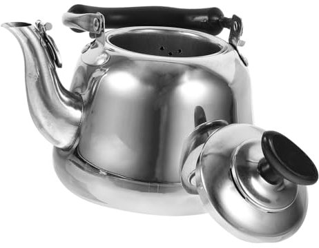 Angoily Stainless Steel Kettle Enamel Coffee Pot Water Bottle Whistling Teapot With Filter for Stove Boiling
