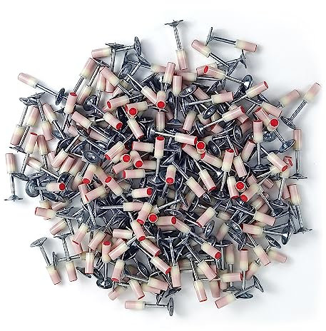 200 pezzi 7.3 mm Chiodi in Acciaio Manuali, Sparachiodi per Muro, Pistole Sparachiodi Manuale, Strumento di Fissaggio, Mini Pistola per Unghie per Gun Cement (Include Solo Chiodi) (200)