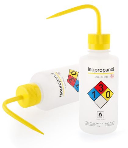 LABINVO Isopropanol IN-WBI501 Waschflaschen, 500 ml, schmale Öffnung, selbstentlüftende Sicherheits-Waschflaschen, LDPE-Material, 1 Stück