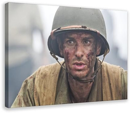 DESHVA Hacksaw Ridge Poster, Leinwand, Poster, Wandkunst, Dekordruck, Bild, Gemälde für Wohnzimmer, Schlafzimmer, Dekoration, Rahmenstil, 50 x 75 cm