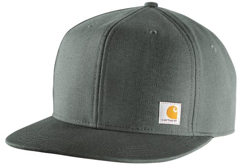 Carhartt Herren Firm Duck Flat Brim Cap, Kies, Einheitsgröße