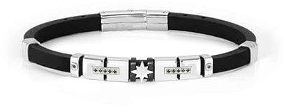 Nomination Men's Bracelet, Wind Rose, Rubber and Steel 028816/014