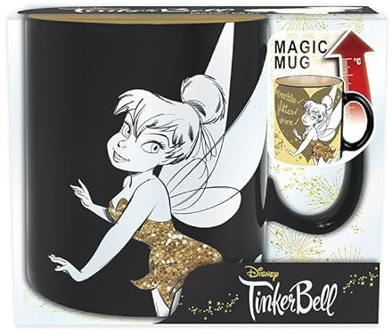 Tinkerbell – Mug – Sparkle – Thermal Effect XXL Peter Pan Coffee Mug – Logo – Mug – Gift Box