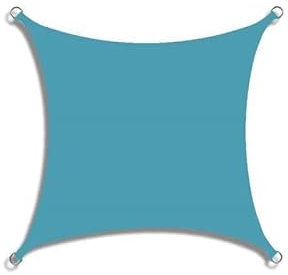 Sonnensegel 3x3 Wasserdicht, Sonnenschutz Wasserdicht mit Befestigungsseile und 95% UV-Schutz für Garten und Terrasse - Quadrat 3x3 M, türkisblau