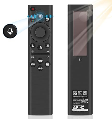 Ersatz Fernbedienung für Samsung,BN59-01385A Solar Charging Sprachfernbedienung für Samsung Smart TV,Universal für Sam-sung TVs-Fernbedienungen Kompatibel mit Sam-sung 2021-2023 Neo LED Smart 4K HD TV
