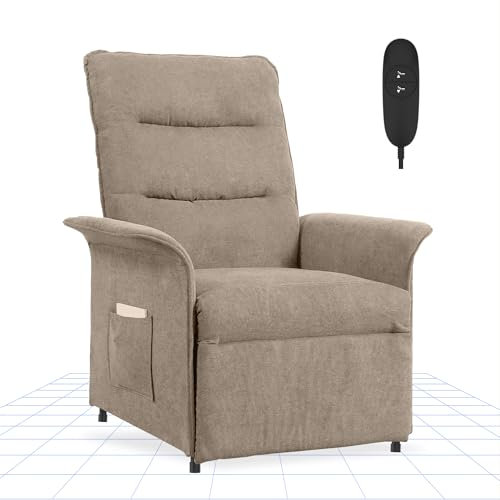 FLEXISPOT Fauteuil de Relaxation, Fauteuil Inclinable avec Dossier Réglable 105°-155°, Fauteuil TV Électrique pour Chambre, Salon et Home cinéma, Moka