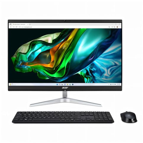 acer Aspire C24-1851 All-in-One PC - (Intel Core i7-1360P | 16GB DDR4 RAM | 1TB SSD | 24 inch Full HD Display | Windows 11 Home | Black)