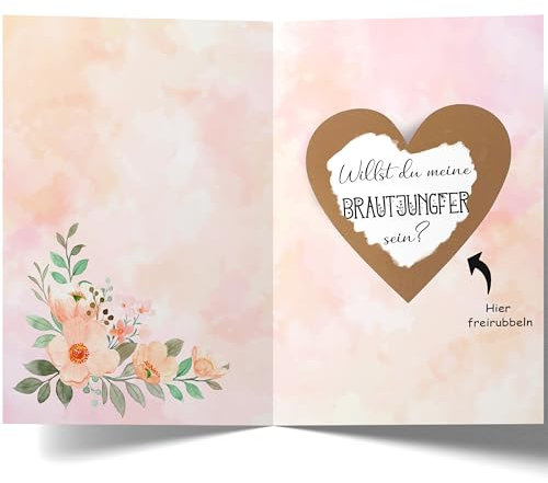 Cheerset Rubbelkarte Fragen - Willst du meine BRAUTJUNGFER sein (Brautjungfer)