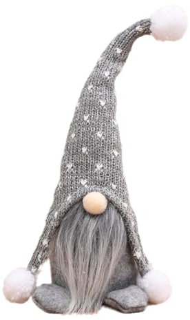 YAQUEKOU Wichtel Weihnachten Weihnachtswichtel Wichtelfiguren Weihnachten Dekoration Weihnachtsdeko Christmas Decorations Weihnachtenwichtel Zubehör für Home Küche Deko (Grau)