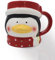Pinguin Weihnachtstasse | handbemalte 3D Keramik Tasse | Für Weihnachten, Nikolaus, Adventskalender, Wichteln | Weihnachtliche Deko, Weihnachtsdeko | Christmas Kaffeetasse 350 ml (Pinguin)