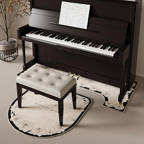 NEONMAN Schallschutz Teppich Klavier Klavierteppich Rutschfester Matte Klavier-Schallschutzteppich Leicht zu reinigen beidseitig rutschfest geeignet für Musikzimmer und Wohnzimmer(Eenvoud)