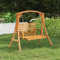Home Garden,Schaukelgestell aus massivem gebogenem Holz mit Teakholz-Finish