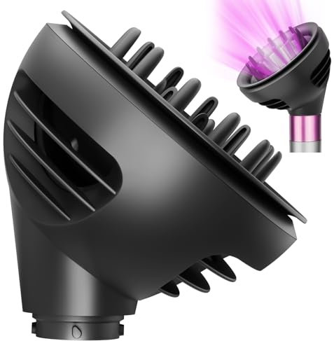 ZEPHBLOW Wave and Curl Hair Diffuser Attachment for Dyson Airwrap, Two Airflow Dome and Diffuse Modes for Airwrap HS01 HS05 to enhance Curl Definition and Control Wavy Hair
