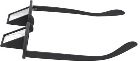 Gonetre Prisma Brille Horizontale Spiegel -Leser Fernseher Fernseher Black 90 Grad Prisma Zum Ablegen des Lesens Bürofischen ältere Menschen