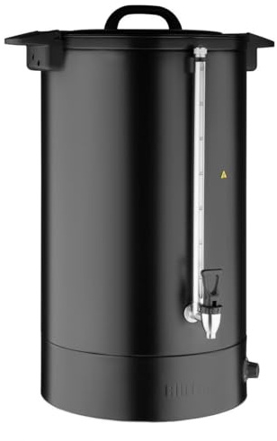 Buffalo Energy Saving Electric Water Boiler 40Ltr, Matt Black, 40 Ltr | Cuts catering electricity bills with eco-conscious insulation while supplying rapid boiling for busy tea and coffee stations.