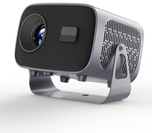 Portable Video Projector [Android 11.0&Auto Keystone]HD 4K Supported with WiFi 6 and BT,360° Rotatable Stand Home Theatre Projector for Bedroom/TV Stick/USB/Game/PPT