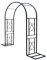 Schwarzer Metall Gartenbogen,Stabiles Rosenbogen Rankgitter,Torbogen mit Muster,Vierkantrohr Rankhilfe,Spalier für Kletterpflanzen und Rosen,Rankbogen für den Eingang,H: 230 cm(schwarz,W 220 x H 230cm