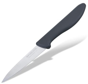 FACKELMANN Nirosta Küchenmesser – 19 cm Edelstahlklinge, ergonomischer Griff, schnitthaltig für präzises Schneiden, Grau-Schwarz