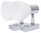 lighteu, 2x 12V 2W D1 Decken- / Wandstrahler, verchromt, Nachttischlampe, Leselampe drehen und schwenken mit Touch-Schalter Dimmbar warmes weißes/blaues Licht für Yacht, Caravan, Wohnmobil