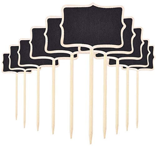 ROSENICE Kleine Tafel 10pcs Rechteck Preisschilder Message Board Schilder Blackboard für Haus und Garten