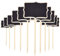 ROSENICE Kleine Tafel 10pcs Rechteck Preisschilder Message Board Schilder Blackboard für Haus und Garten