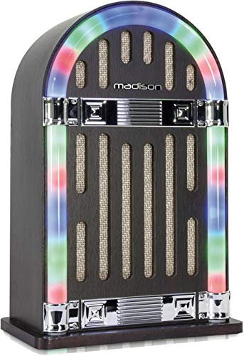 Madison Mad-Jukebox10 - Jukebox de imagen retro de los años 40, color negro