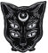Einfach Mode Schwarze Katze Stickerei Patches Aufbügeln Aufkleber DIY für Punk Jacke Zurück Abzeichen Scrapbooking Dekoratives Nähen 1 Stück