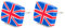 Joe Cool Ohrstecker Union Jack aus Zinnlegierung