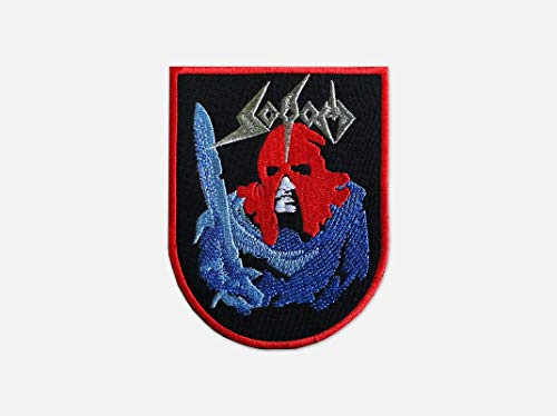 LipaLipaNa Sodom Logo-Henker gestickter Patch Thrash Metal-Band Applique Souvenir Zubehör