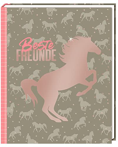 Freundebuch - I LOVE HORSES - Beste Freunde: (Muster) (Alben & Geschenke für Kinder)