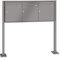 RENZ/Quadra / 3er Freistehende Briefkastenanlage Standbriefkasten/RAL-Farbe 9007 Volumen 23 L/mit Fußplatten/Dein-Briefkasten.de