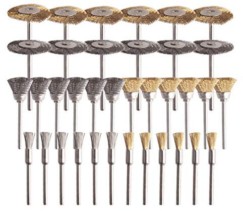 3mm Cepillo de Rueda de Alambre de Acero para Dremel esmeriladora herramientas rotatorias 36 Piezas