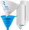 BenBow Filtro per Vernice 280µ x 250 Pezzi - Filtro monouso in Carta con Tessuto in Nylon e Comodo Imbuto in Silicone - per filtrare Vernici e Colori da impurità